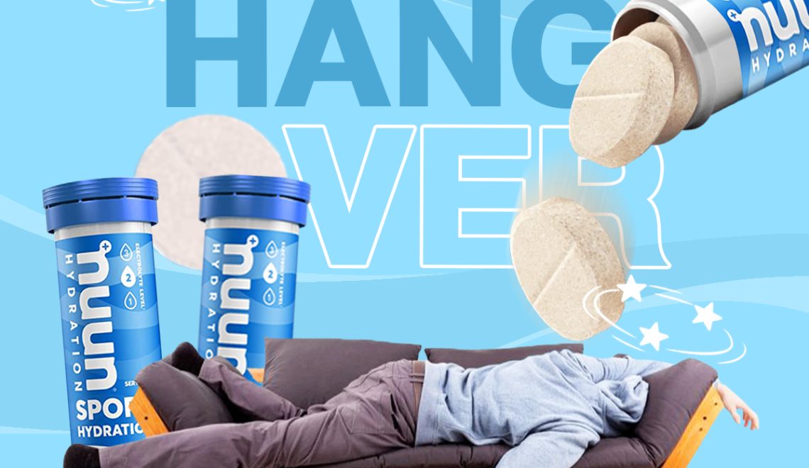 Nuun Hydration และคนเมาค้างนอนอยู่บนโซฟา